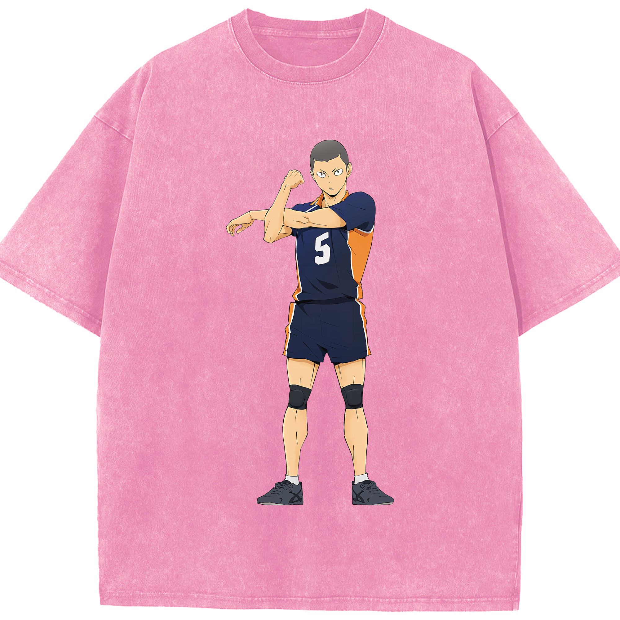（画像用） ハイキュー!! Haikyu!! 綿100% ヴィンテージ風 半袖Tシャツ（フロントプリント）